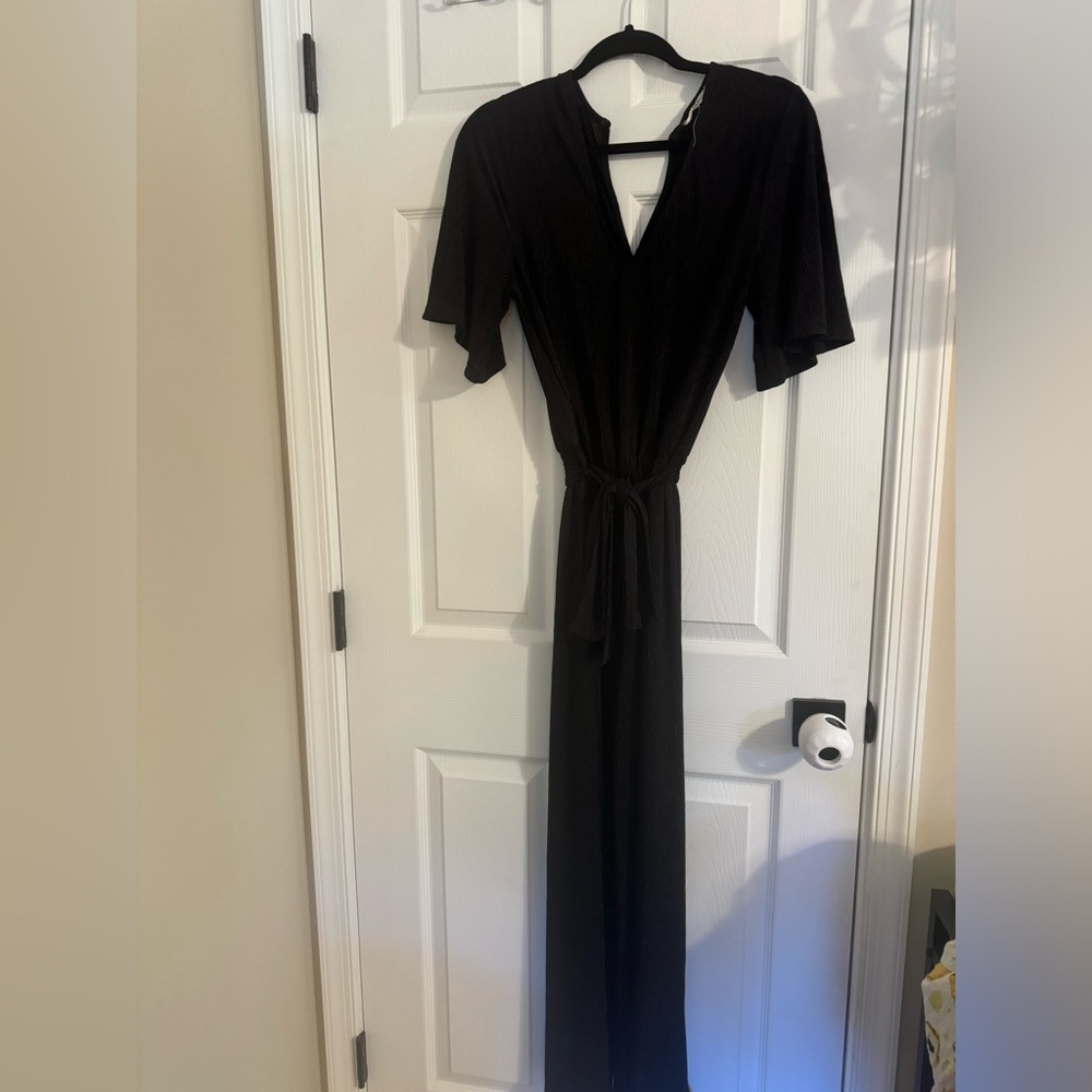 Lush Black Pleated Jumper